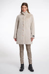 Nonna Single Breasted Fake Fur Coat Oat